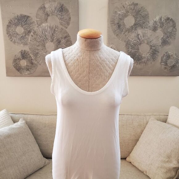 Halogen Scoop Neck Tank Top size Large in White - Picture 4 of 11